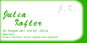 julia kofler business card